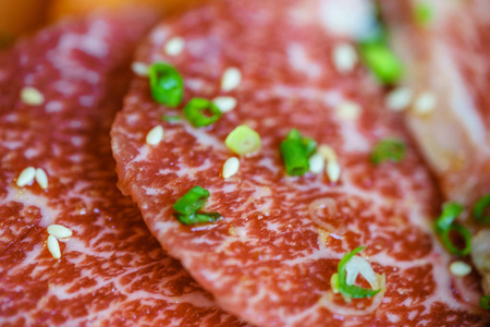 选择性专注于宏观的新鲜 A5 日本最高牛肉