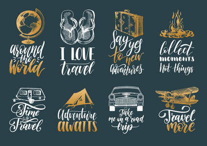 关于旅游的词组的字幕图片