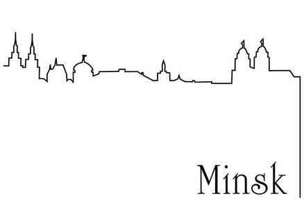 明斯克市一线绘图背景