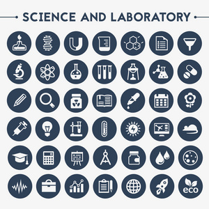 科学和实验室图标集合