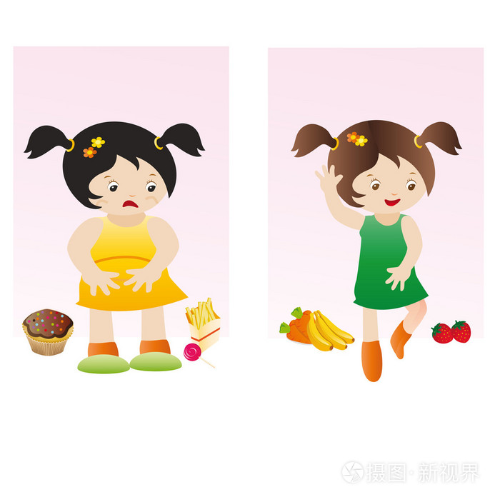 胖瘦的女孩