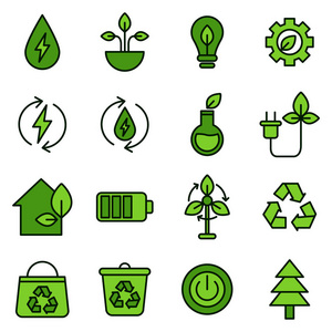 绿色能源的图标