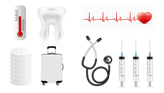 医学图标设置隔离白色背景