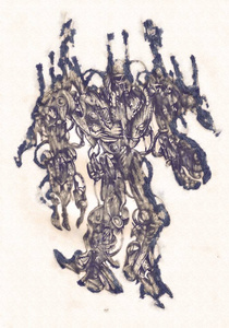 古色古香的机器人艺术插画的肖像