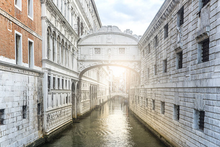 熨烫 叹息桥 在威尼斯，意大利