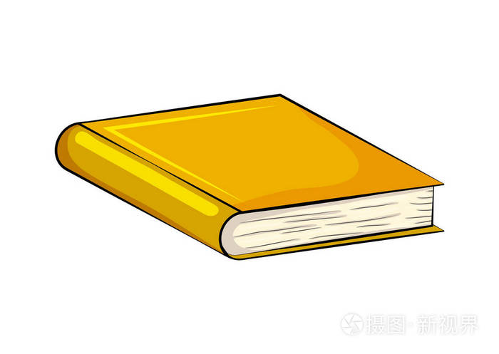 已关闭的书卡通矢量符号图标设计.美丽的说明