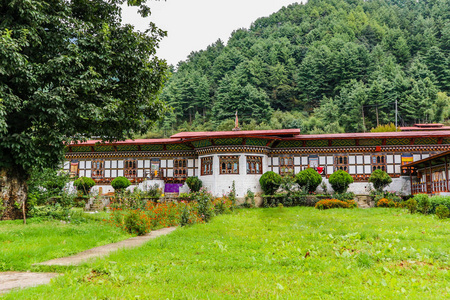 在不丹传统不丹寺庙建筑