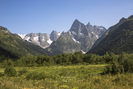 美丽的景色如诗如画的峡谷山顶的