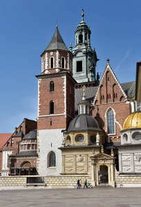 大教堂在波兰克拉科夫的瓦维尔山