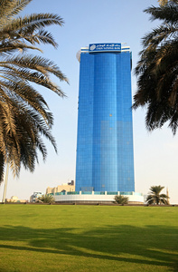 沙迦的现代摩天大楼。