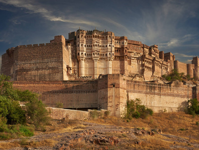 Mehrangarh 堡位于印度焦特布尔