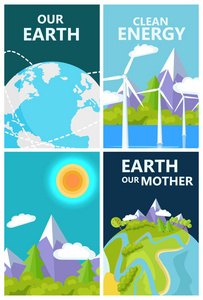 母亲地球保护清洁能源