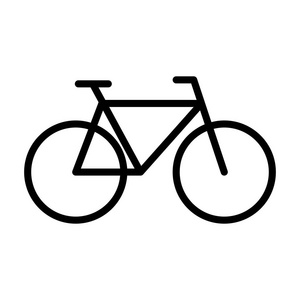 自行车行图标。导航和运输的标志。矢量图形