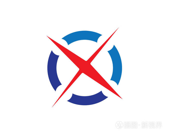 x字母标志模板矢量图标设计