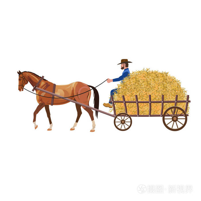 农民用干草车