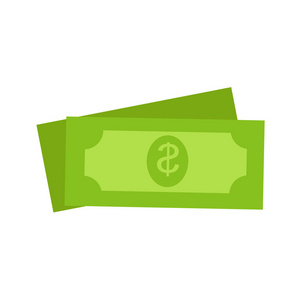 二个绿色的美元美国钱图标集