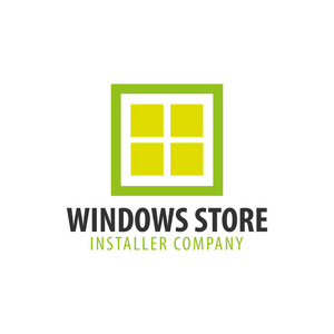 标识 Windows 应用商店。安装公司。矢量图
