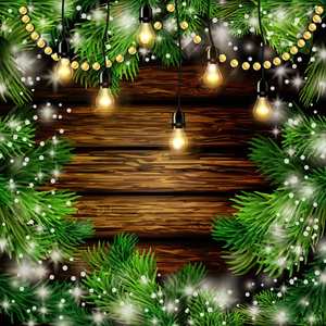 圣诞新年设计木制背景