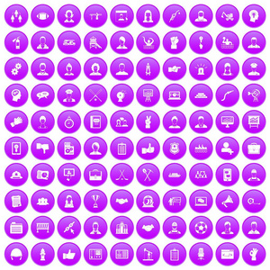 100 团队工作图标设置紫色