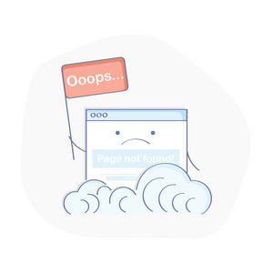 404 页面图概念，设计用户体验用户界面向量元素