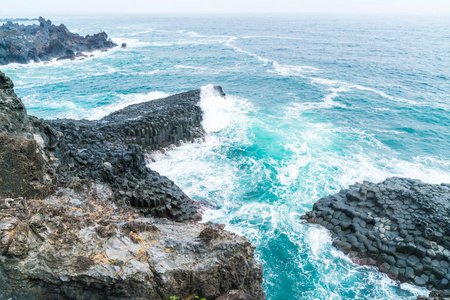 天帝 Daepo 海岸 Jusangjeolli 悬崖济州岛