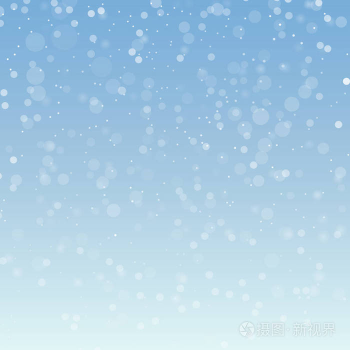 雪纹 矢量飘落的雪矢量图案.蓝色背景上的白色飞溅.冬季降雪纹理