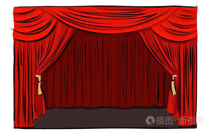 手绘戏剧舞台, 矢量