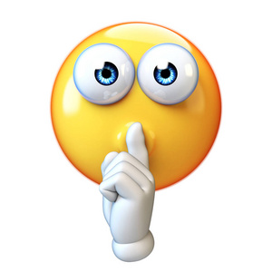 卡通表情笑脸使沉默的迹象漂亮的沉默情感符,表情符号,微笑的-矢量