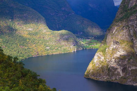 风景秀丽与河或湖和山, 风景