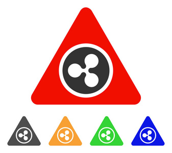 波纹危险矢量图标
