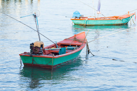 钓鱼船在芭堤雅泰国