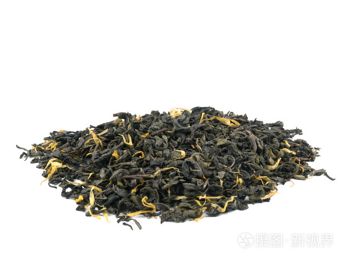 芳香绿茶白底