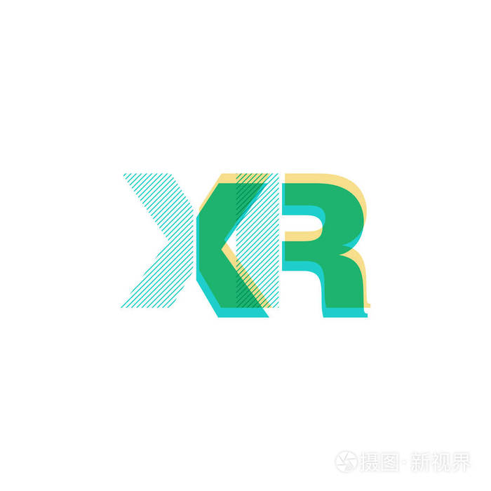 xr 字母线标志矢量图示