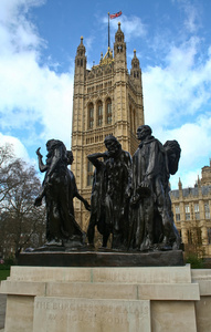 奥古斯特罗丹雕塑集团加来公民。 伦敦