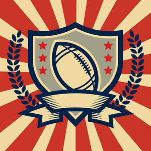 复古美式足球运动会徽