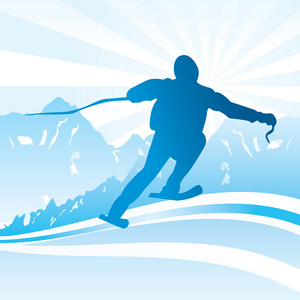 滑雪和运动背景