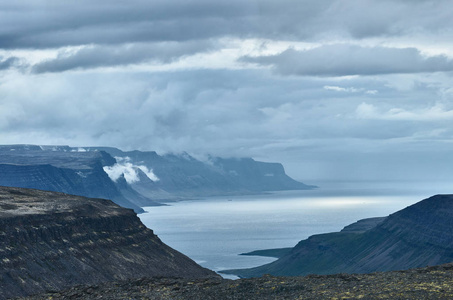 美丽的风景，与在冰岛峡湾