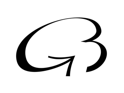 字母 G 和 B 矢量标识