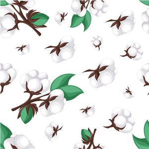 纯棉图标矢量。白色自然棉花植物在白色背景向量例证网站页和移动应用程序设计
