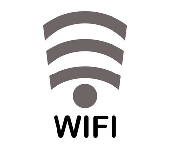 在白色背景上的 wifi 图标