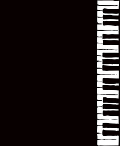 钢琴键。矢量绘图