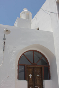 圣托里尼美丽的希腊白房子