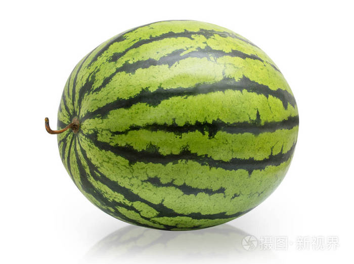 整个西瓜上白色隔离