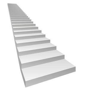 3d 白色混凝土楼梯