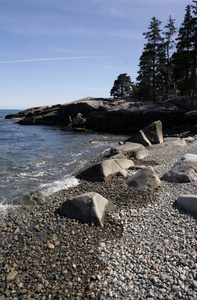 岩石海岸线