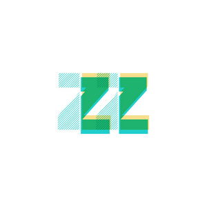 行字母 zz 业务徽标模板