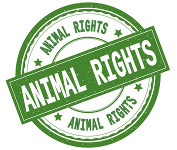 动物权利, 书面文本在绿色圆的橡皮图章