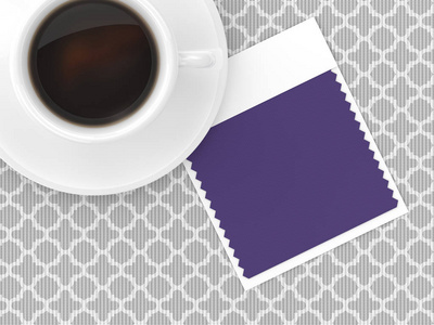 3d 咖啡和紫外线色卡的渲染