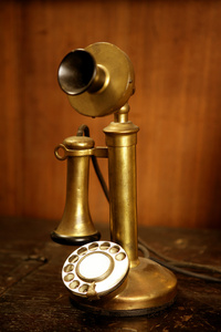 复古金色黄铜西班牙老电话