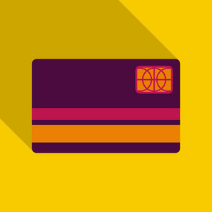 现实详细的信用卡设置与丰富多彩的抽象设计背景。金卡信用卡